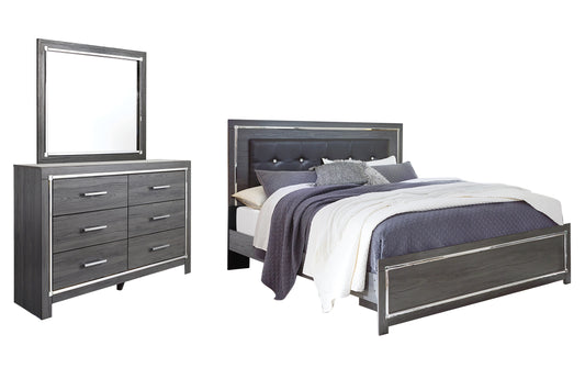 Lodanna King Panel Bed with Mirrored Dresser Signature Design by Ashley®