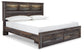Drystan Queen Bookcase Bed with 2 Storage Drawers with Mirrored Dresser and 2 Nightstands Signature Design by Ashley®