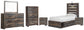 Drystan Twin Panel Bed with 4 Storage Drawers with Mirrored Dresser, Chest and 2 Nightstands Signature Design by Ashley®
