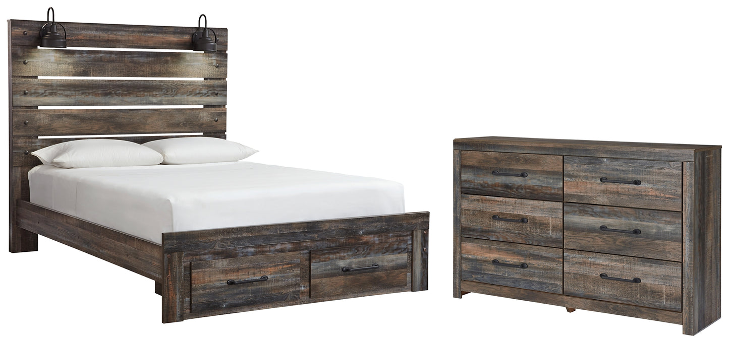 Drystan Queen Panel Bed with 2 Storage Drawers with Dresser Signature Design by Ashley®