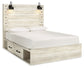 Cambeck Queen Panel Bed with 4 Storage Drawers with Mirrored Dresser Signature Design by Ashley®