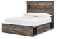 Drystan Full Bookcase Bed with 2 Storage Drawers with Mirrored Dresser and Chest Signature Design by Ashley®