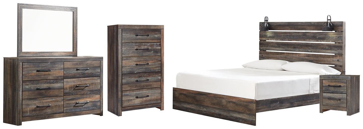 Drystan King Panel Bed with Mirrored Dresser, Chest and Nightstand Signature Design by Ashley®