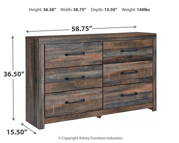 Drystan King Bookcase Bed with 2 Storage Drawers with Dresser Signature Design by Ashley®