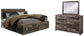 Derekson King Panel Bed with 2 Storage Drawers with Mirrored Dresser Benchcraft®