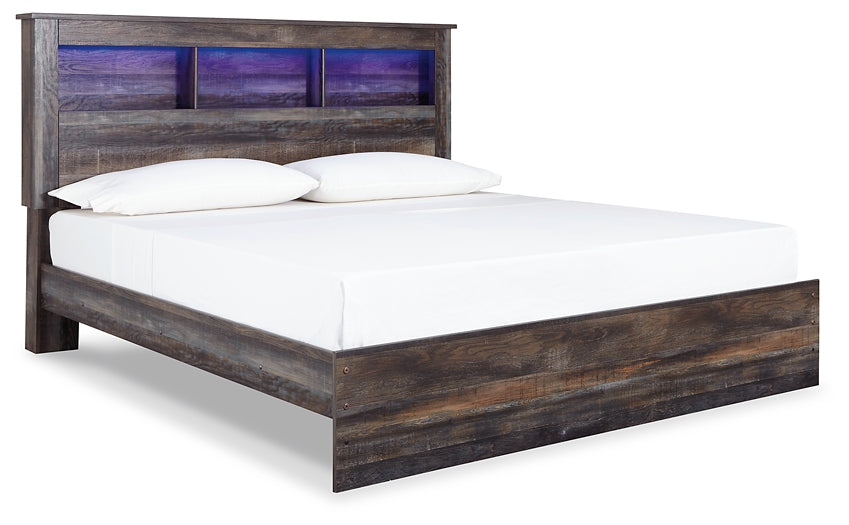 Drystan King Panel Bookcase Bed with Mirrored Dresser and Chest Signature Design by Ashley®