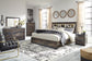 Drystan King Panel Bookcase Bed with Mirrored Dresser and Chest Signature Design by Ashley®