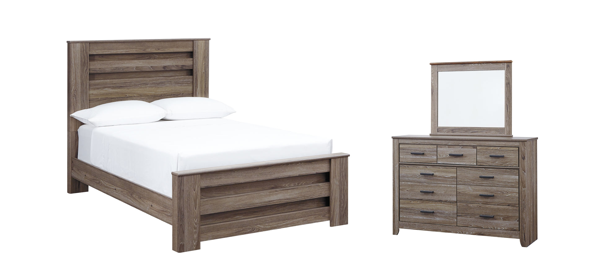 Zelen Full Panel Bed with Mirrored Dresser Signature Design by Ashley®