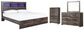Drystan King Panel Bookcase Bed with Mirrored Dresser and Chest Signature Design by Ashley®