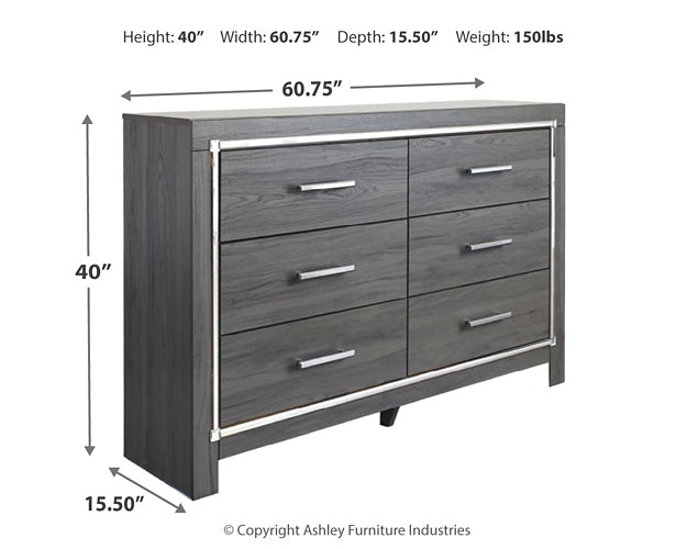 Lodanna Full Panel Bed with Mirrored Dresser and 2 Nightstands Signature Design by Ashley®