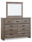 Zelen Queen Panel Bed with Mirrored Dresser and 2 Nightstands Signature Design by Ashley®