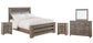 Zelen Queen Panel Bed with Mirrored Dresser and 2 Nightstands Signature Design by Ashley®