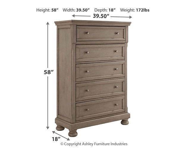 Lettner California King Sleigh Bed with Mirrored Dresser and Chest Signature Design by Ashley®