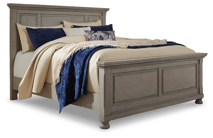 Lettner King Panel Bed with Mirrored Dresser and 2 Nightstands Signature Design by Ashley®