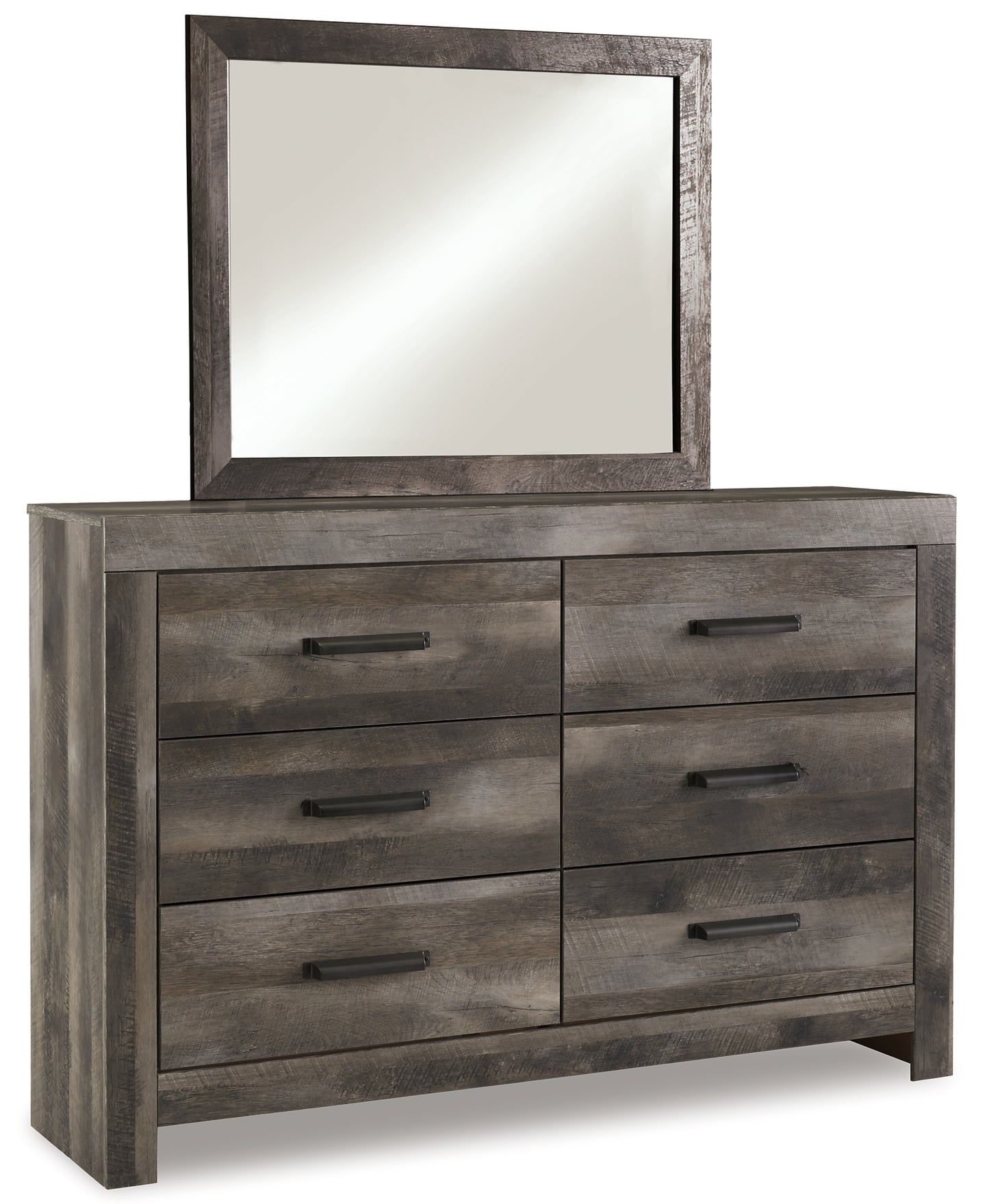 Wynnlow Queen Crossbuck Panel Bed with Mirrored Dresser Signature Design by Ashley®