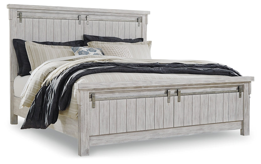 Brashland Queen Panel Bed with Mirrored Dresser and 2 Nightstands Signature Design by Ashley®
