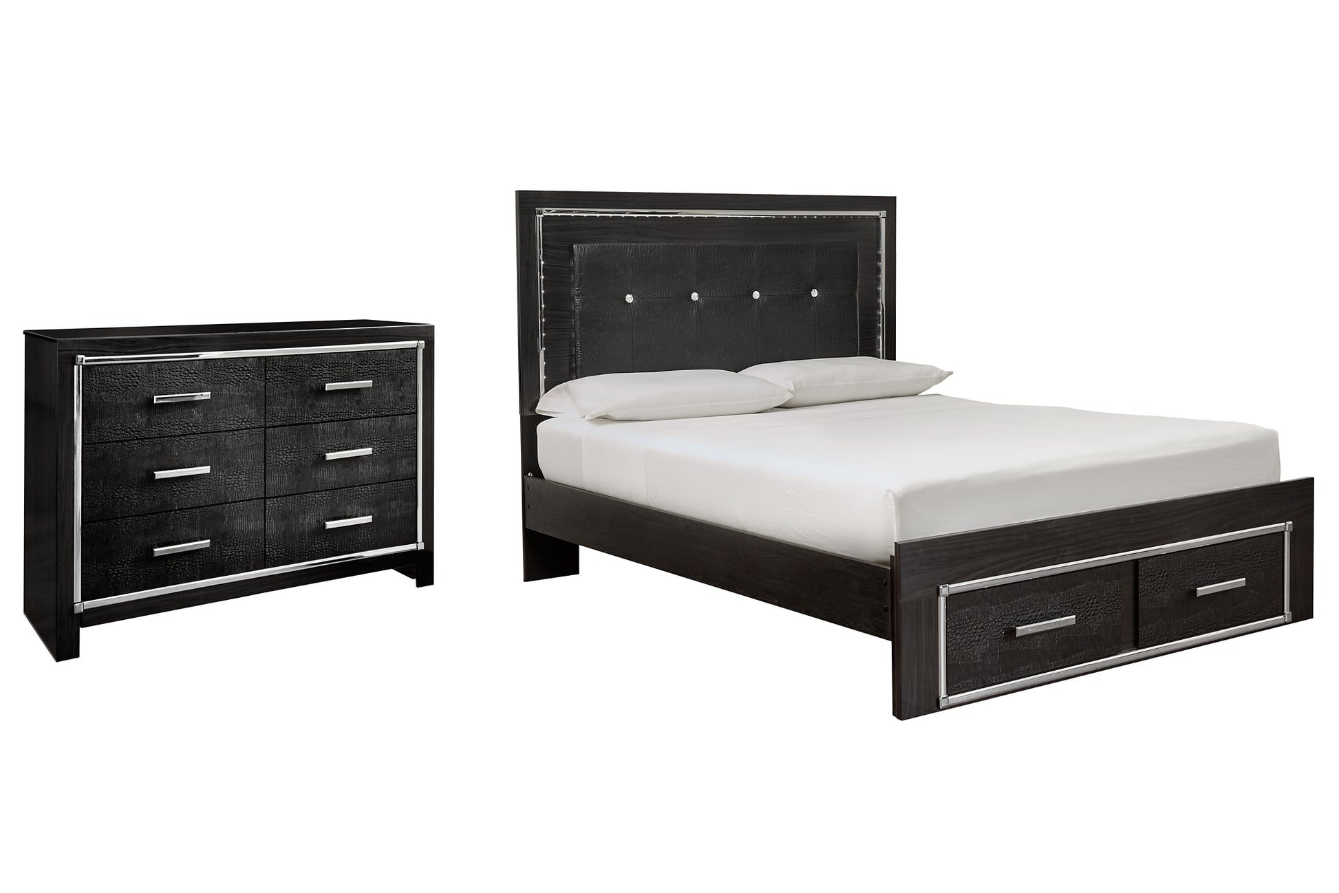 Kaydell Queen Panel Bed with Storage with Dresser Signature Design by Ashley®