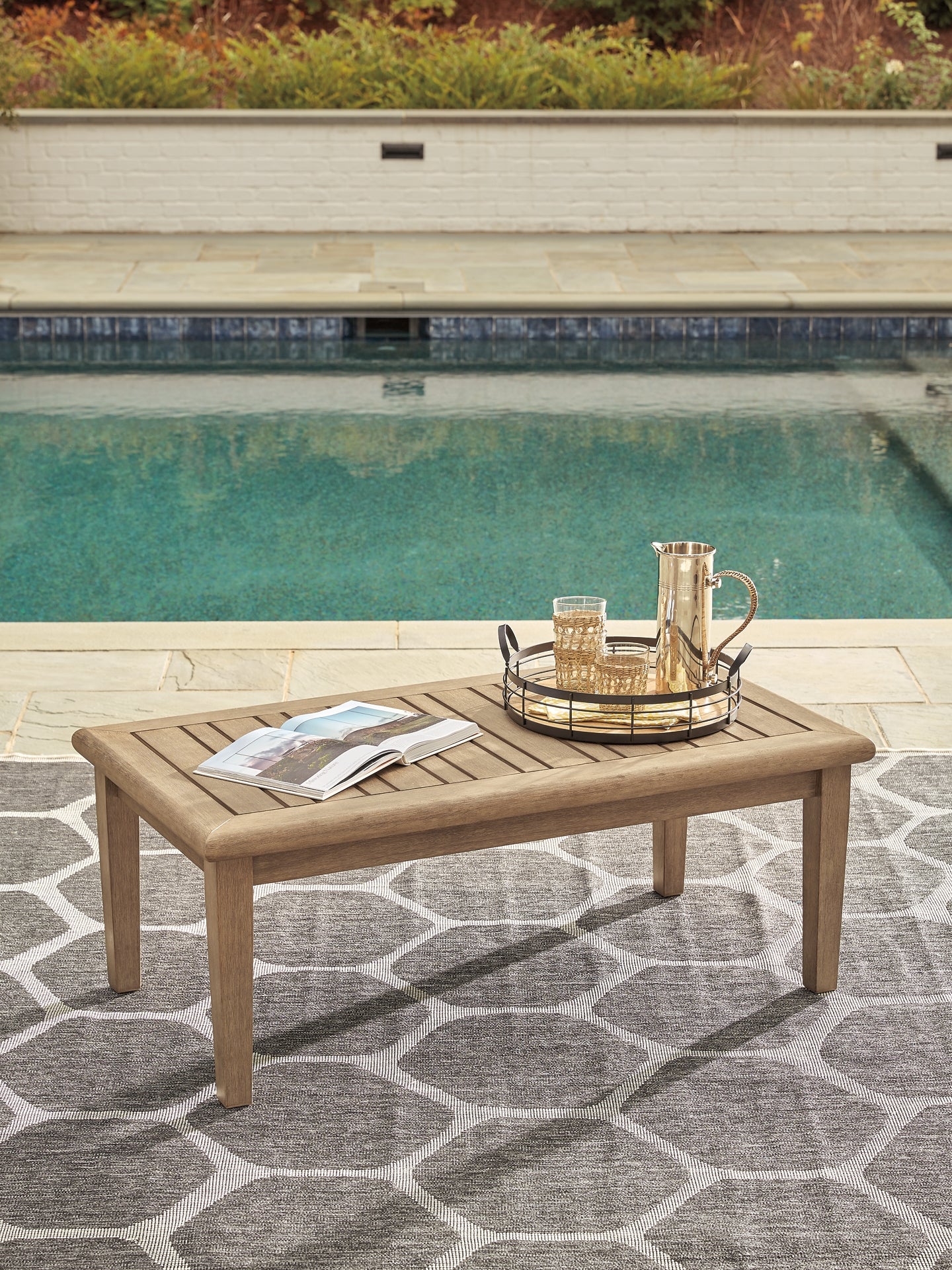 Gerianne Outdoor Coffee Table with 2 End Tables Signature Design by Ashley®