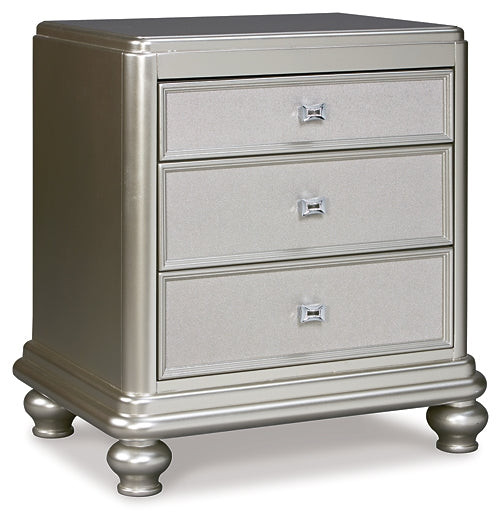 Coralayne Queen Upholstered Bed with Mirrored Dresser, Chest and 2 Nightstands Signature Design by Ashley®