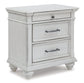 Kanwyn Queen Panel Bed with Mirrored Dresser and 2 Nightstands Benchcraft®