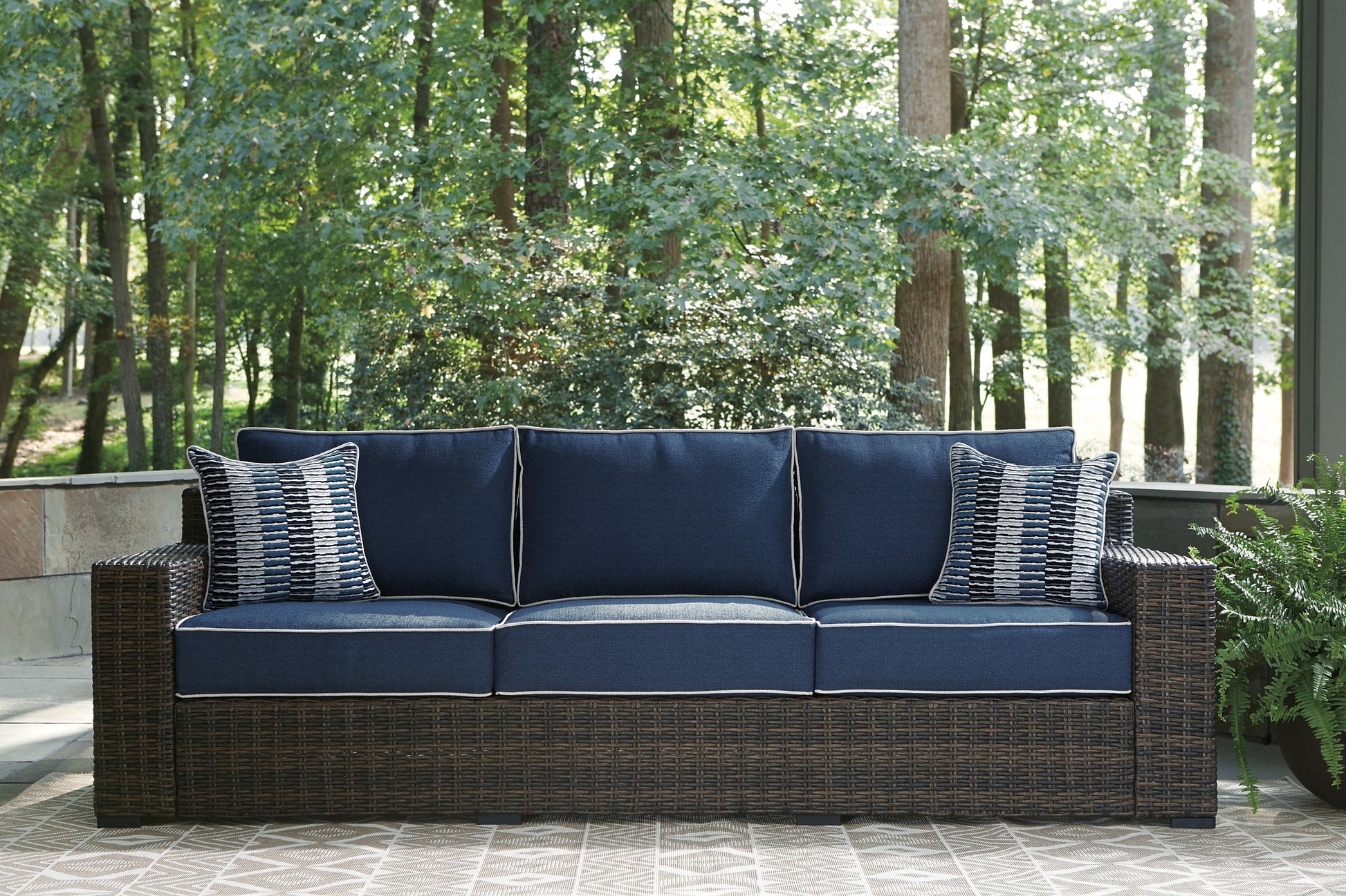 Grasson Lane Outdoor Sofa, Loveseat and Ottoman Signature Design by Ashley®