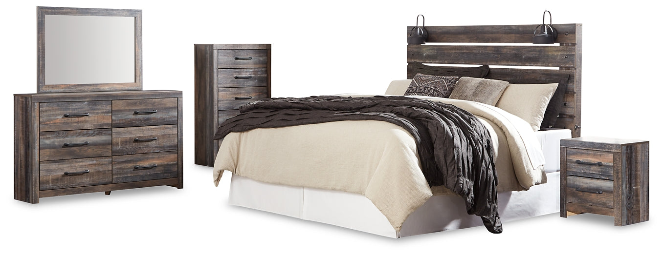 Drystan King Panel Headboard with Mirrored Dresser, Chest and Nightstand Signature Design by Ashley®