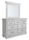 Kanwyn King Panel Bed with Mirrored Dresser and Chest Benchcraft®