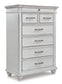Kanwyn King Panel Bed with Mirrored Dresser and Chest Benchcraft®