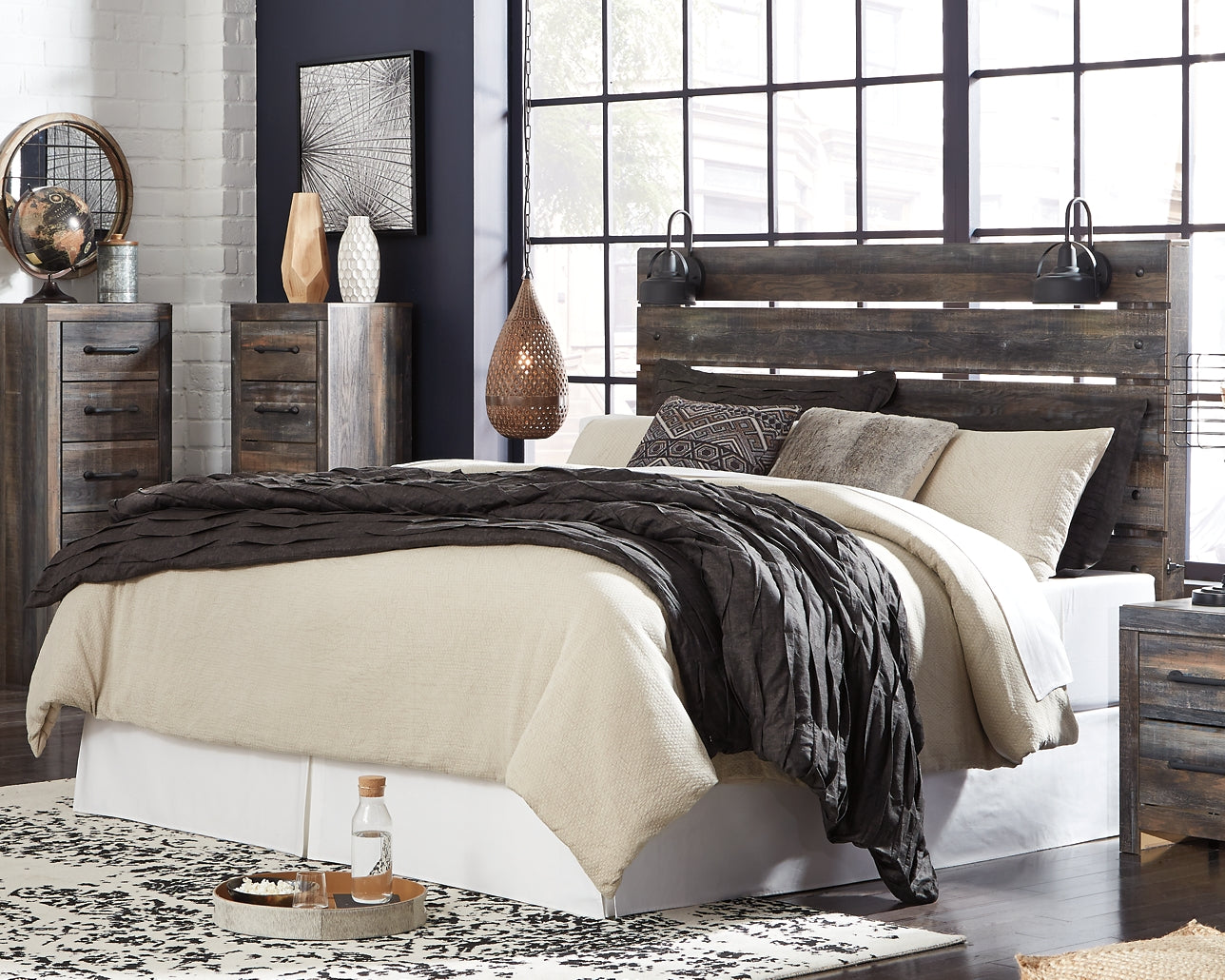 Drystan King Panel Headboard with Mirrored Dresser, Chest and 2 Nightstands Signature Design by Ashley®