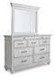 Kanwyn King Panel Bed with Storage with Mirrored Dresser Benchcraft®