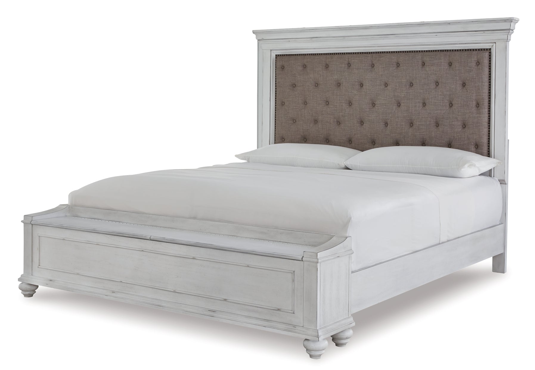 Kanwyn Queen Panel Bed with Storage with Mirrored Dresser, Chest and 2 Nightstands Benchcraft®