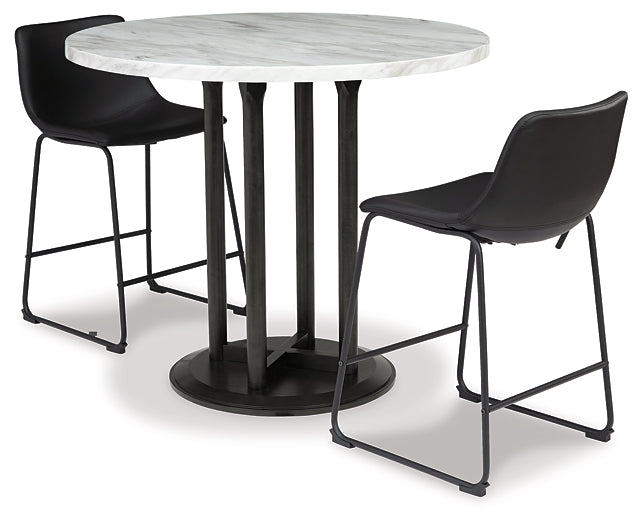 Centiar Counter Height Dining Table and 2 Barstools Signature Design by Ashley®