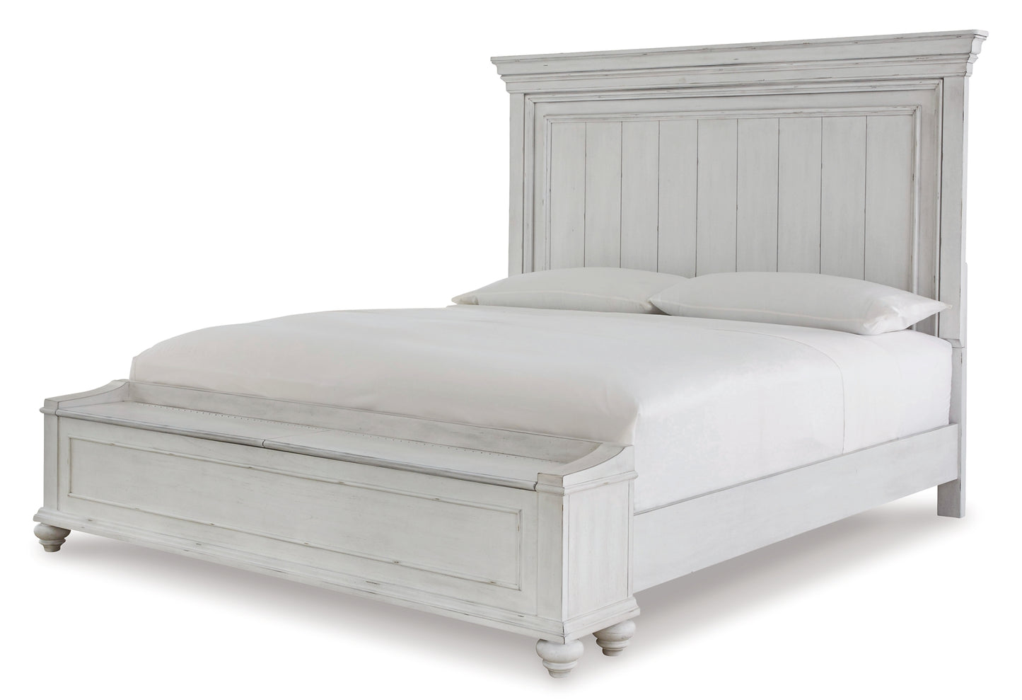 Kanwyn King Panel Bed with Storage with Mirrored Dresser, Chest and 2 Nightstands Benchcraft®