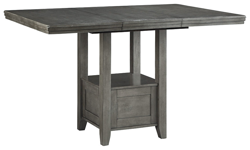 Hallanden Counter Height Dining Table and 6 Barstools Signature Design by Ashley®