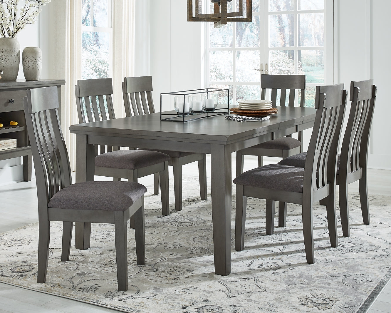 Hallanden Dining Table and 6 Chairs Signature Design by Ashley®