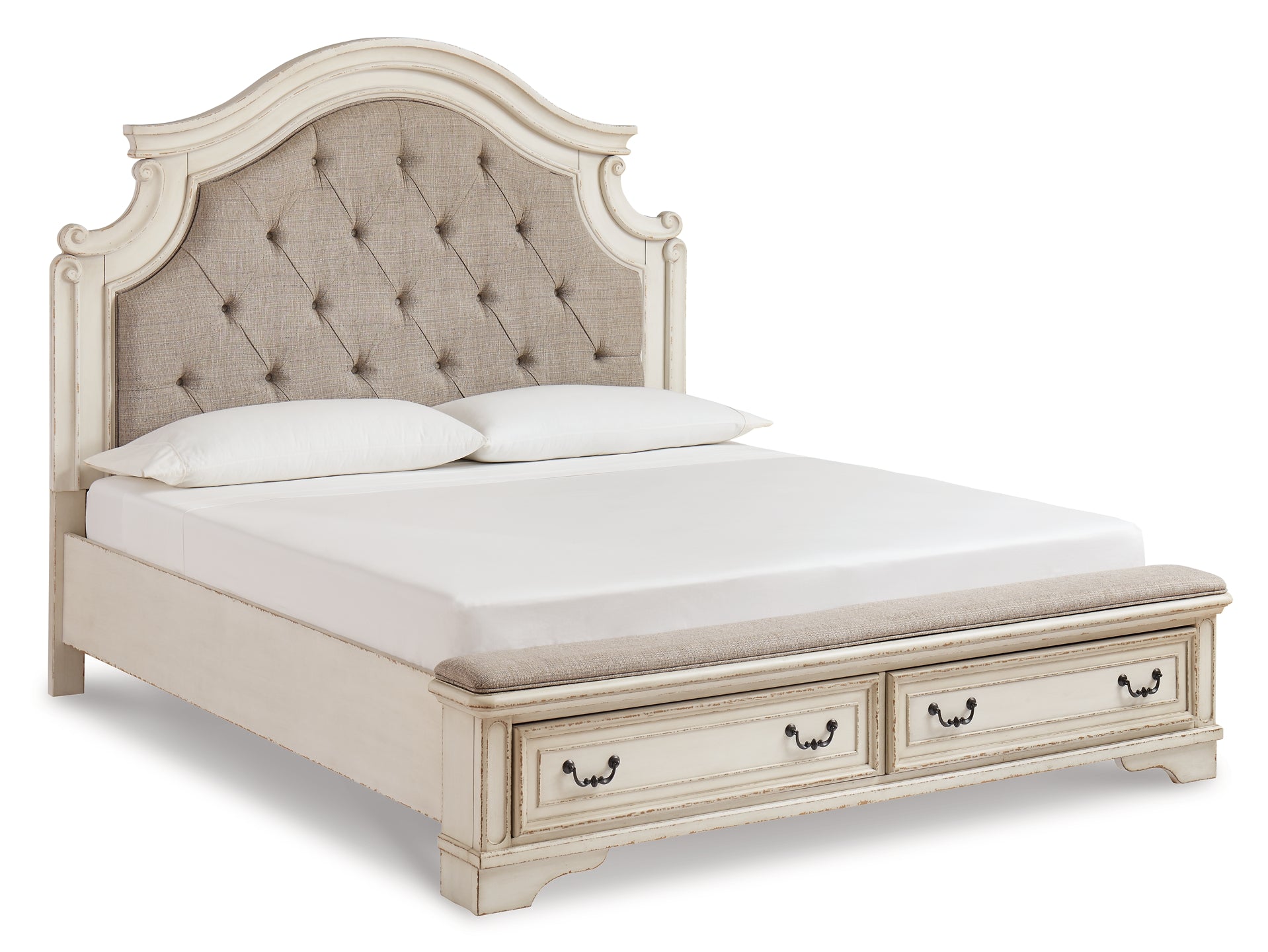 Realyn California King Upholstered Bed with Mirrored Dresser Signature Design by Ashley®