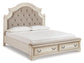 Realyn California King Upholstered Bed with Mirrored Dresser Signature Design by Ashley®