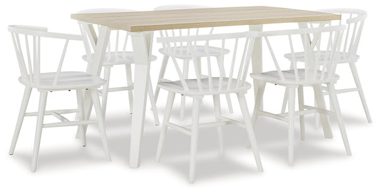 Grannen Dining Table and 6 Chairs Signature Design by Ashley®