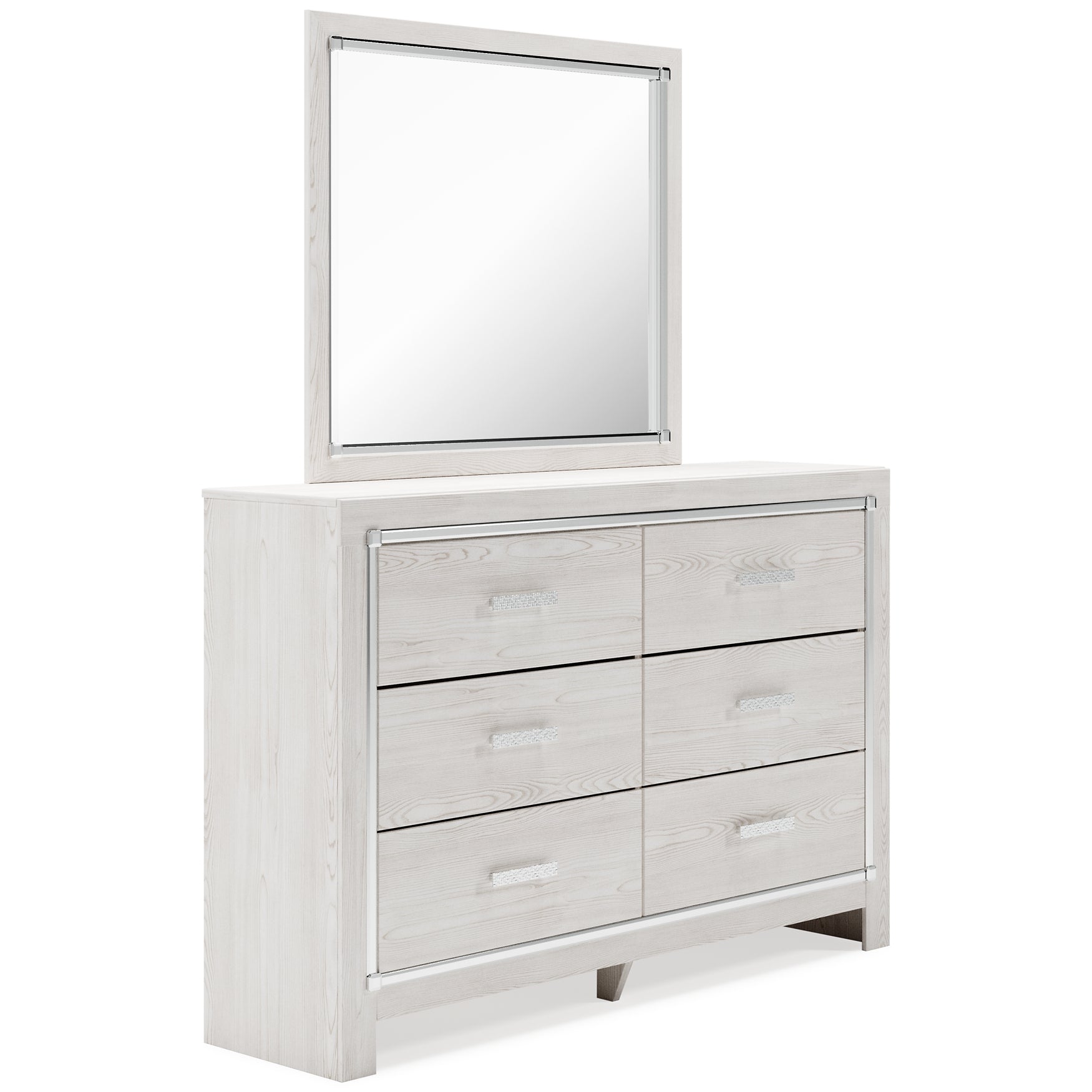 Altyra King Panel Bookcase Bed with Mirrored Dresser and 2 Nightstands Signature Design by Ashley®