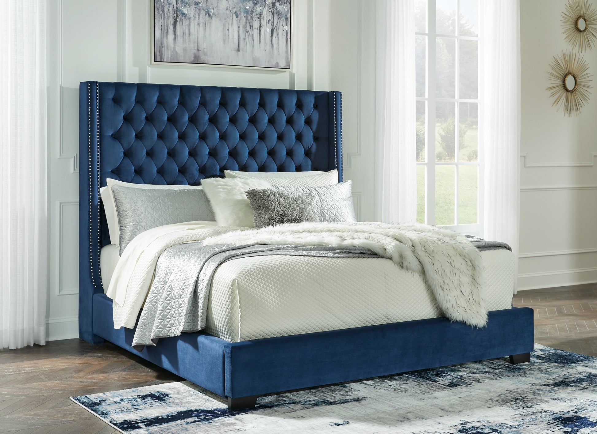 Coralayne California King Upholstered Bed with Dresser Signature Design by Ashley®