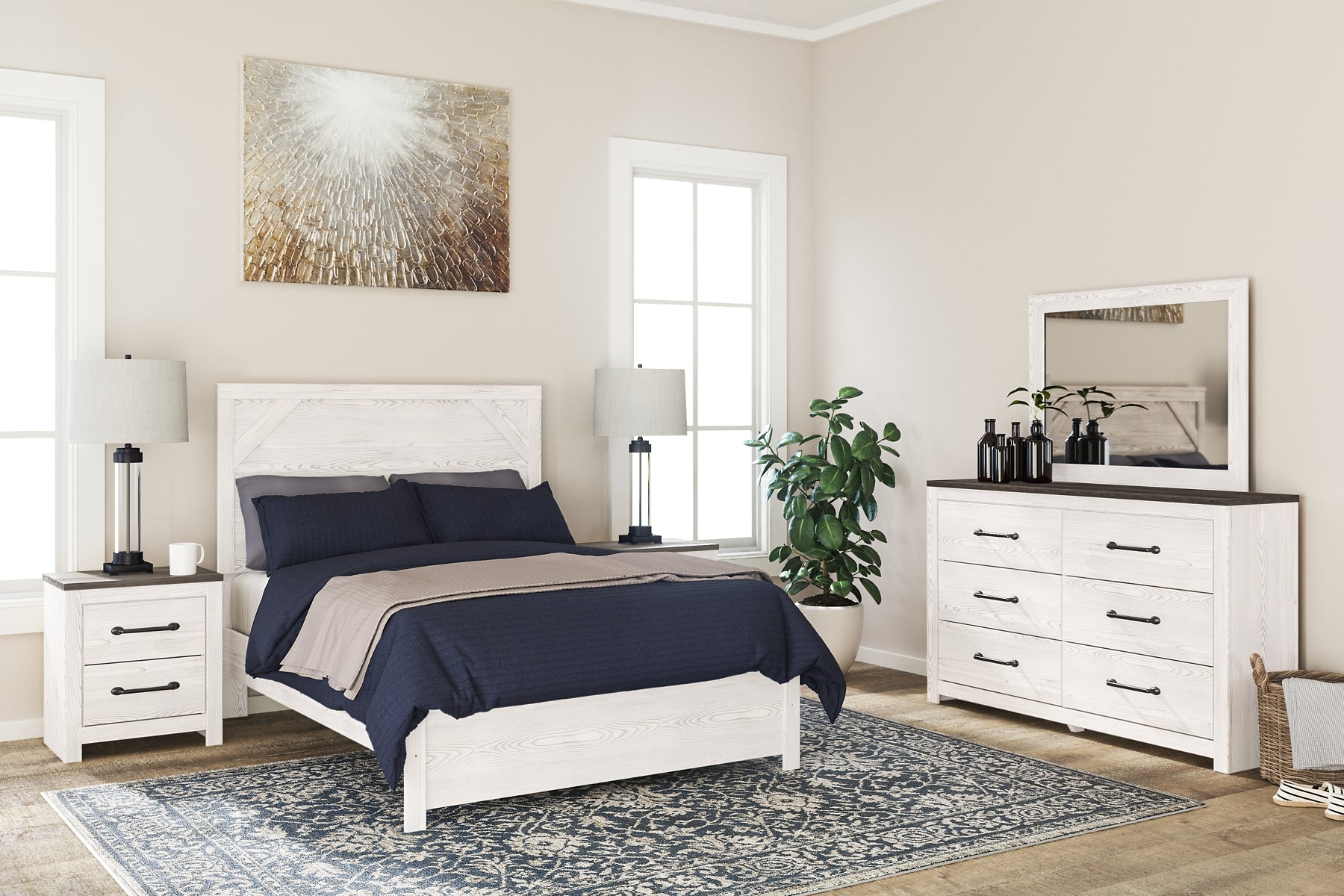 Gerridan Full Panel Bed with Mirrored Dresser and 2 Nightstands Signature Design by Ashley®