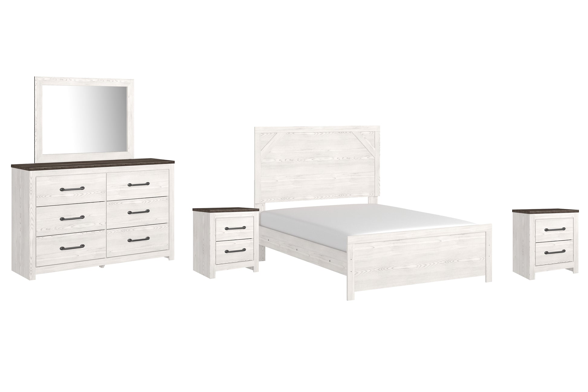 Gerridan Full Panel Bed with Mirrored Dresser and 2 Nightstands Signature Design by Ashley®