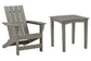 Visola Outdoor Adirondack Chair and End Table Signature Design by Ashley®