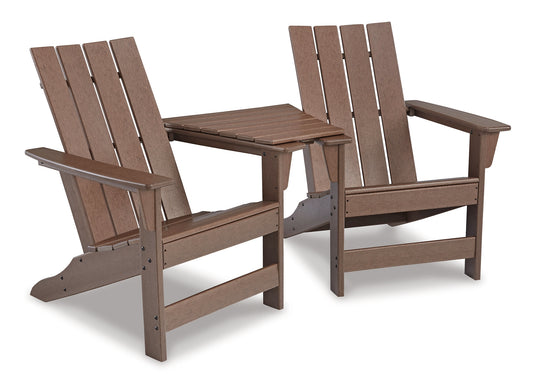 Emmeline 2 Adirondack Chairs with Connector Table Signature Design by Ashley®