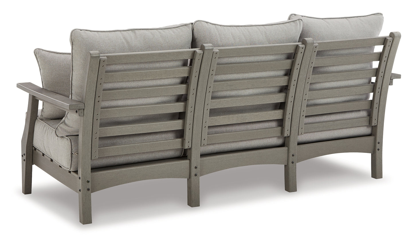 Visola Outdoor Sofa and 2 Chairs with Coffee Table Signature Design by Ashley®