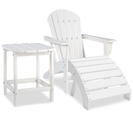 Sundown Treasure Outdoor Adirondack Chair and Ottoman with Side Table Signature Design by Ashley®