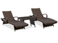 Kantana 2 Chaise Lounge Chairs with End Table Signature Design by Ashley®