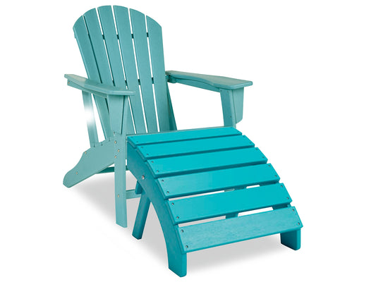 Sundown Treasure Outdoor Adirondack Chair and Ottoman Signature Design by Ashley®