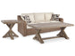 Beachcroft Outdoor Sofa with Coffee Table and End Table Signature Design by Ashley®