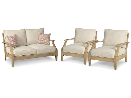 Clare View Outdoor Loveseat with 2 Lounge Chairs Signature Design by Ashley®